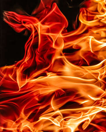 Hot fire flames as nature element and abstract background, minimal design