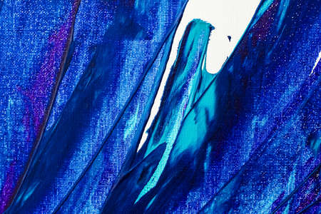 Mix of blue, turquoise and purple abstract background, painting and arts