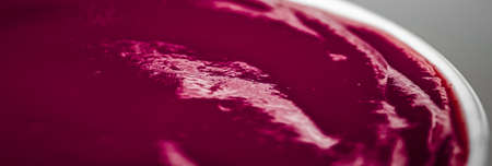 Sweet creamy jam for breakfast, food background and healthy dessertsの写真素材