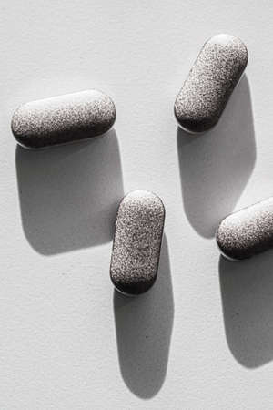 Pills as herbal medication, pharma brand store, probiotic drugs as nutrition healthcare or diet supplement products for pharmaceutical industry adsの写真素材