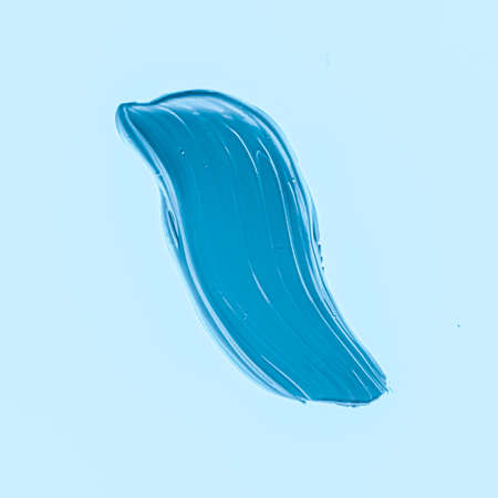 Blue brush stroke or makeup smudge closeup, beauty cosmetics and lipstick texturesの写真素材
