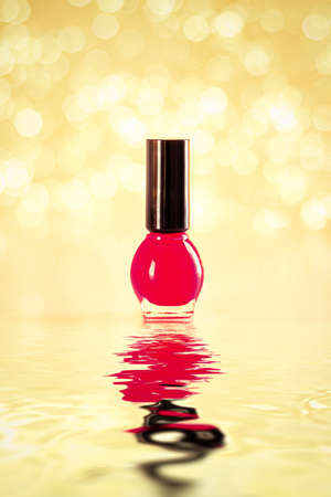 Nail polish bottles for manicure and pedicure, beauty and cosmetic productsの写真素材
