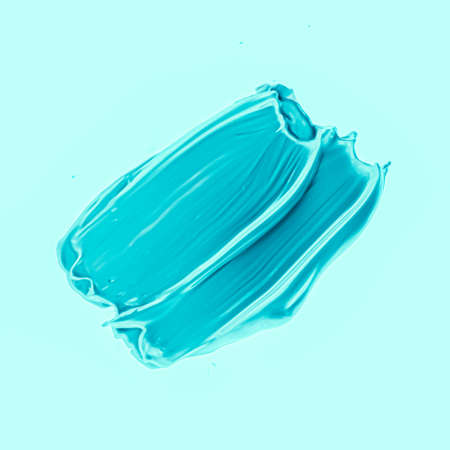 Mint brush stroke or makeup smudge closeup, beauty cosmetics and lipstick texturesの写真素材