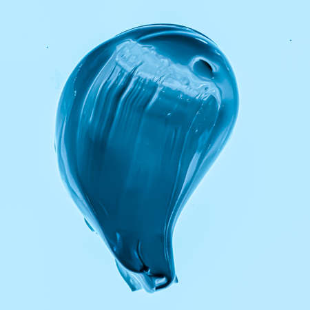 Blue brush stroke or makeup smudge closeup, beauty cosmetics and lipstick texturesの写真素材