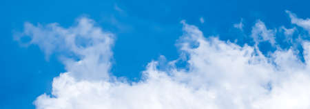 Dreamy blue sky and clouds, spiritual and nature backgroundsの写真素材