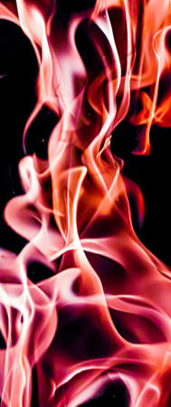 Red fire flames as nature element and abstract background, minimal designの写真素材