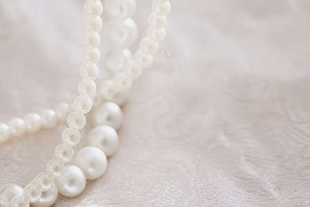 Pearl jewellery as luxury gift, closeup