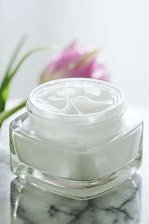 Face cream moisturiser as morning skin care routine, luxury cosmetics and skincare closeup