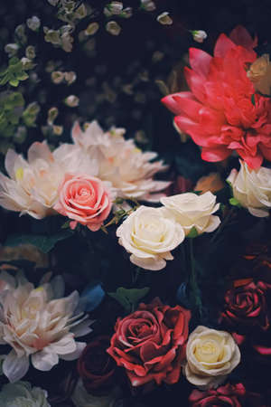 Flower arrangement as floral decoration for wedding and flowers shop decorの写真素材