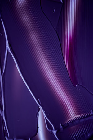 Purple cream texture background, cosmetic product and makeup backdrop for luxury beauty brand, holiday banner design, abstract wall art or artistic paint brush strokeの写真素材