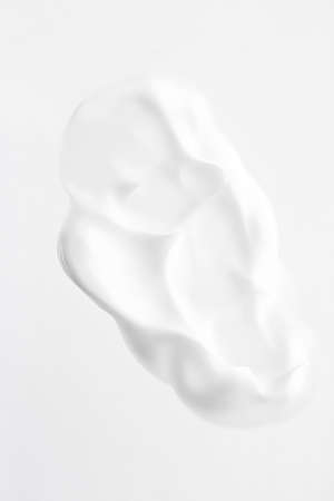 Cream soap, hand wash sanitizer or cosmetic smear as antibacterial cleanse and hygiene texture, shaving foam, organic body lotion and natural facial cleanser as beauty productの写真素材