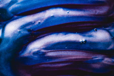 Abstract liquid background, paint splash, swirl pattern and water drops, beauty gel and cosmetic texture, contemporary magic art and science as luxury flatlay designの写真素材