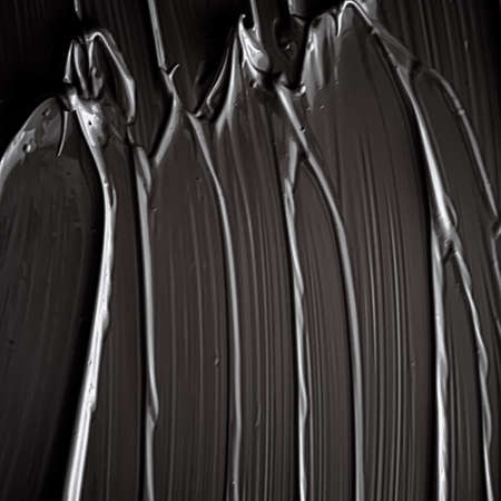 Black cream texture background, cosmetic product and makeup backdrop for luxury beauty brand, holiday banner design, abstract wall art or artistic paint brush strokeの写真素材