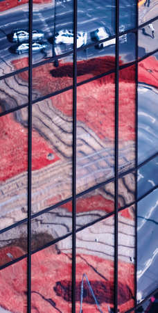 Glass windows of modern skyscraperの写真素材