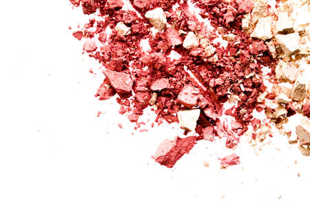 Powder cosmetics, mineral organic eyeshadow, blush or crushed cosmetic productの写真素材