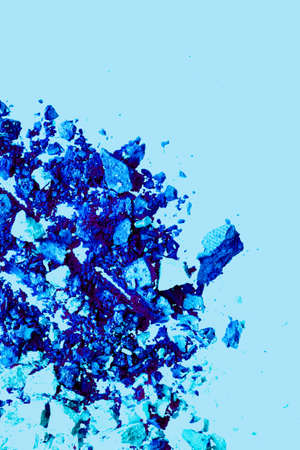 Beauty and makeup flatlay design, mineral organic eyeshadow as powder cosmetics, blush or crushed cosmetic productの写真素材