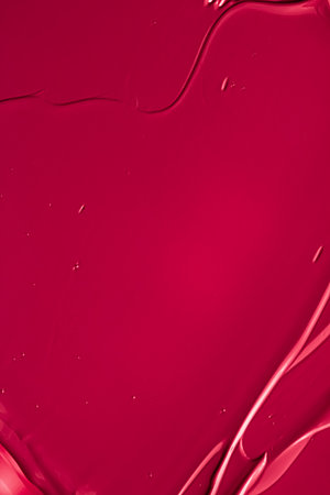 Red lipstick or lip gloss texture as cosmetic background, makeup and beauty cosmetics product for luxury brand, holiday flatlay backdrop or abstract wall art and paint strokesの写真素材