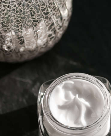 Face cream moisturiser as skincare and bodycare luxury product, home spa and organic beauty cosmetics for natural skin care morning routineの写真素材