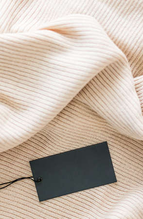 Horizontal price tag for fashion brandの写真素材