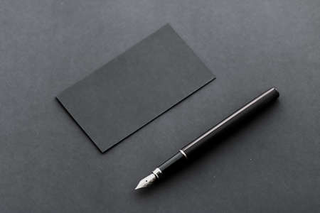 Blank business card for corporate mockup and minimalistic brand identity design