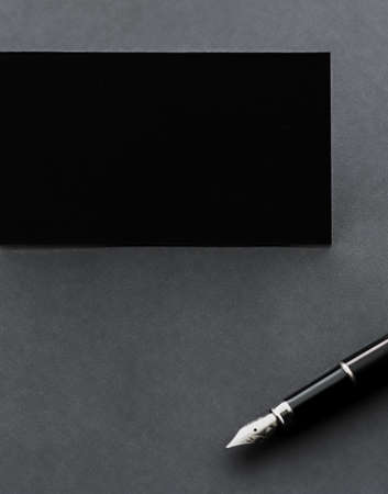 Blank business card for corporate mockup and minimalistic brand identity design