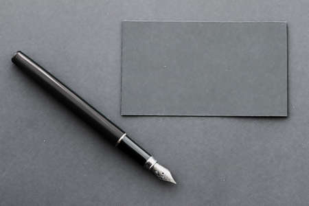 Blank business card for corporate mockup and minimalistic brand identity designの写真素材