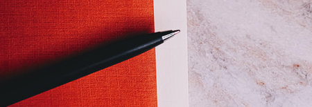 Pen and papers as office stationeryの写真素材