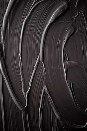 Black cream texture background, cosmetic product and makeup backdrop for luxury beauty brand,...