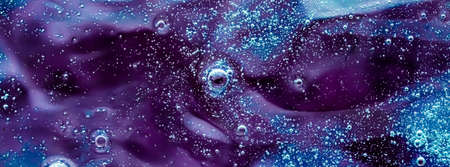 Abstract liquid banner background, paint splash, swirl pattern and water drops, beauty gel and cosmetic texture, contemporary magic art and science as luxury flatlay designの写真素材