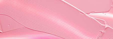 Pink lipstick or lip gloss texture as cosmetic background, makeup and beauty cosmetics product for...