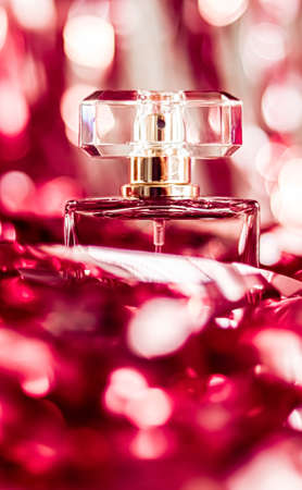 Perfume bottle, vintage fragrance on glamour background, eau de parfum as luxury holiday gift, cosmetic and beauty brand presentの写真素材