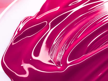 Glossy pink cosmetic texture as beauty make-up product background, cosmetics and luxury makeup brand...