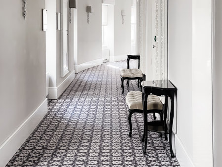 Home decor and interior design, elegant classy hall in the luxury boutique hotel, furniture and decoration detailsの写真素材