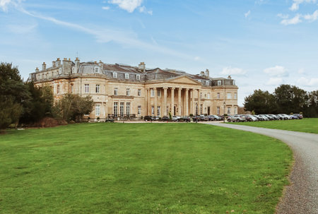 Bedfordshire, England circa January 2023: Luxury Luton Hoo Hotel exterior, illustrative editorialのeditorial素材