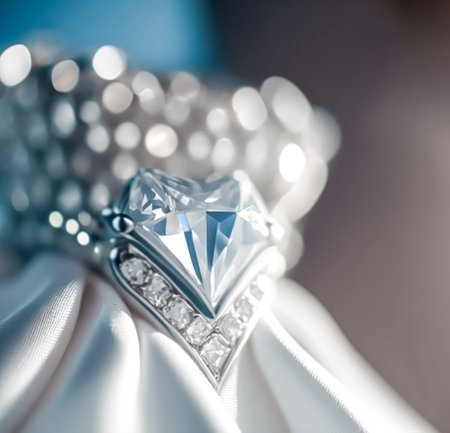 Blue diamond and white diamonds jewellery design collection gem masterpiece, luxury exclusive sapphire gemstone and exquisite premier bespoke jeweller custom-cut sapphires. Generative Ai.の素材