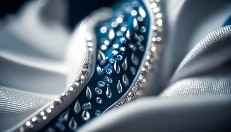 Blue diamond and white diamonds jewellery design collection gem masterpiece, luxury exclusive sapphire gemstone and exquisite premier bespoke jeweller custom-cut sapphires. Generative Ai.の素材