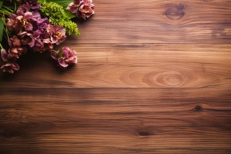 Wooden table desk background, wood texture flatlay backdrop, for holiday design and luxury branding ideaの素材