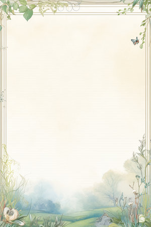 Book cover, digital paper illustration and greeting card design, English countryside style blank vintage art background for printable stationery, book page and ebook ideaの素材