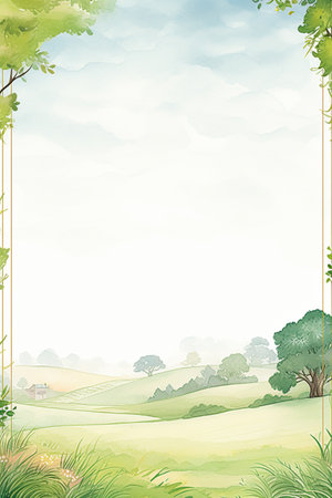 Book cover, digital paper illustration and greeting card design, English countryside style blank vintage art background for printable stationery, book page and ebook ideaの素材