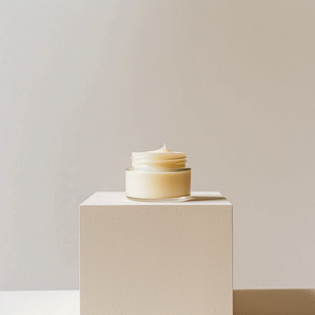 Face cream moisturiser, skincare and bodycare product, spa and organic beauty cosmetics for natural skin care routineの素材