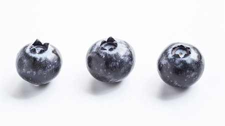 Beautiful blueberries isolated on white background, fresh blueberry farm market productの素材