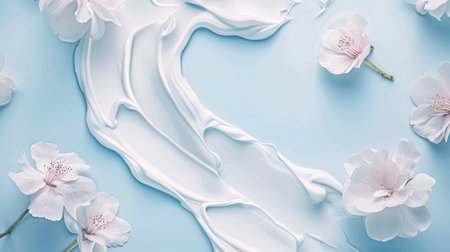 Skincare, cosmetics and beauty product texture abstract background, hygiene cream, gel or lotion, scrub mask sample and spa soap skin body careの素材