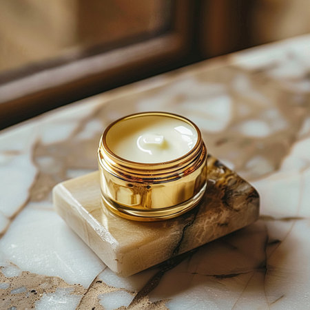 Face cream moisturiser, skincare and bodycare product, spa and organic beauty cosmetics for natural skin care routineの素材