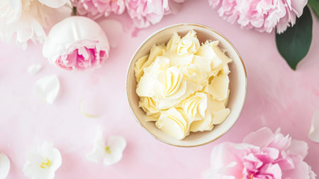 Creamy homemade butter in bowl, traditional food and country lifeの素材