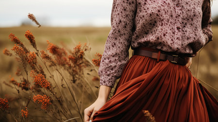Womenswear autumn winter clothing and accessory collection in the English countryside fashion style, classic look inspirationの素材