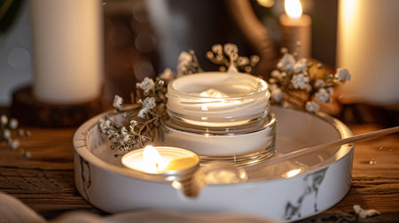 Face cream moisturiser, skincare and bodycare product, spa and organic beauty cosmetics for natural skin care routine ideaの素材