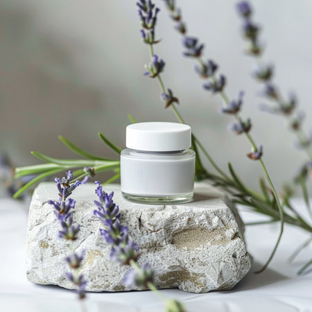 Face cream moisturiser, skincare and bodycare product, spa and organic beauty cosmetics for natural skin care routine ideaの素材