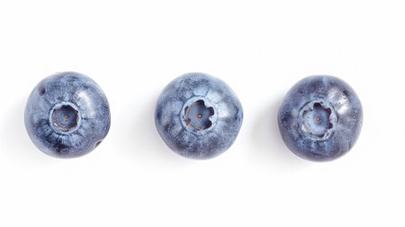 Beautiful blueberries isolated on white background, fresh blueberry farm market productの素材