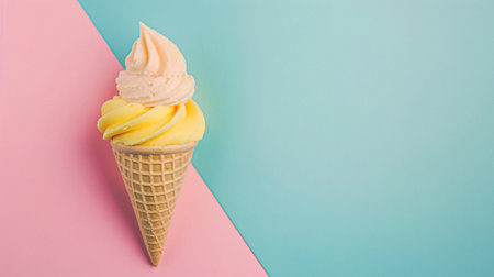Ice cream colourful summer treat, sweet dessert in summertime, holiday food ideaの素材