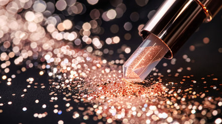 Beauty product and cosmetics texture, makeup shimmer glitter, blush eyeshadow powder as abstract luxury cosmetic background artの素材